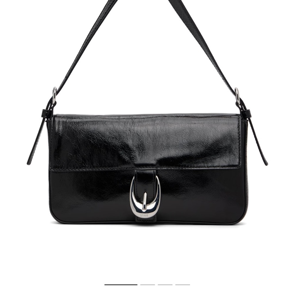 BRAND NEW STAUD Elegant Black Leather Shoulder Bag (With Tags)
